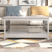 Heron 34.9 in. Square Wood Top Coffee Table
