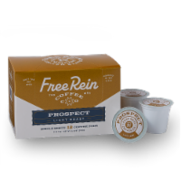 Free Rein™ Light Roast Prospect Coffee Pods Box Perspective: Main