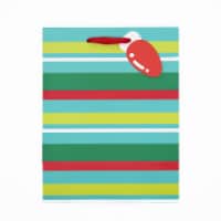 Seasonal Celebrations Whimsy Stripe Value Cub Gift Bag Perspective: Main