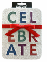Celebrate Glitter Gift Card Holder Tin Perspective: Main