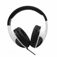 Oblanc COBRA210 Amplified Subwoofer 2.1 Stereo Headphones with Built in Battery -WHITE BLACK