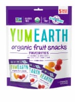 Yum Earth Organic Banana Cherry Peach & Strawberry Fruit Snacks