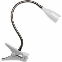 Simple Designs Plastic Gooseneck Clip LED Desk Lamp in Black