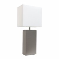 Elegant Designs Incandescent Leather Table Lamp Gray (LT1025-GRY) RAG2637352