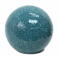 Elegant Designs Ceramic 1 Light Mosaic Ball Table Lamp in Teal Green