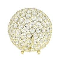 Elegant Designs Metal 8 Ellipse Sequin Crystal Ball Table Lamp in Gold