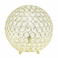 Elegant Designs Metal 10 Ellipse Sequin Crystal Ball Table Lamp in Gold