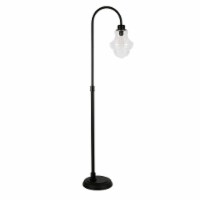 Henn&Hart 12  Blackened Bronze Metal/Glass Floor Lamp
