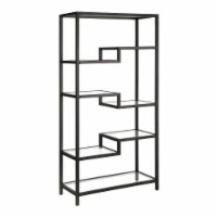 Henn & Hart BK0451 Johann Blackened Bronze Bookcase - 68 x 34 x 14 in.