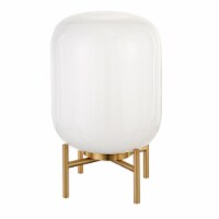 Henn&Hart 9  Brass Metal/Glass Table Lamp