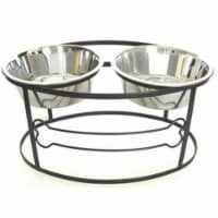 Pets Stop RDB3-L Bone Double Raised Double Dog Bowl - Large