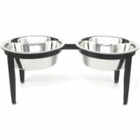 Pets Stop RDB17 Visions Double Elevated Dog Bowl - Small
