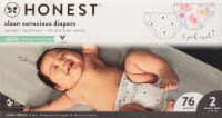 The Honest Company Clean Conscious Diapers Young At Heart + Rose Blossom Size 2 (12-18 lbs)