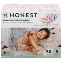 The Honest Company Clean Conscious Diapers Wingin It + Catching Rainbows Size 5 (27+ lbs)