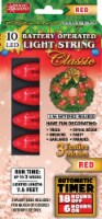 Magic Seasons Battery Operated Classic Light String - Red Perspective: Main