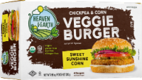 Heaven & Earth Sweet Sunshine Chickpea & Corn Veggie Burger Perspective: Main