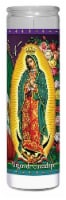 St Jude Virgen de Guadalupe White Wax Candle