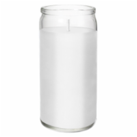St Jude Candle Company Clear Glass Jumbo Candle - White Perspective: Main