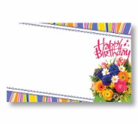Design 88 79487 Enclosure Card - Happy Birthday Mixed Floral Perspective: Main