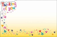 Design 88 79491 Enclosure Card - Thinking of You Retro Stars Hearts Dots Perspective: Main