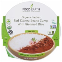 Food Earth Organic Indian Red Kidney Beans Curry with Steamed Rice Perspective: Main