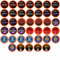 Two Rivers Coffee&Hot Chocolate Pods,Keurig Compatible,Coffee and Hot Cocoa Sampler,52 Count