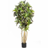 Nearly Natural 5180 5  Croton Silk Tree- Green