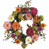 24-in Peony Wreath