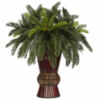 Nearly Natural Silk 6655 Cycas with Bamboo Vase Silk Plant