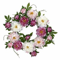22-in Peony Wreath