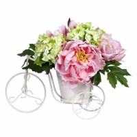 9.5-in Peony & Hydrangea Tricycle Arrangement