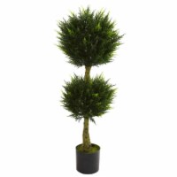 Nearly Natural 5392 4 ft. Double Ball Cypress Topiary UV Resistant - Indoor-Outdoor