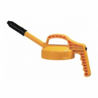 Oil Safe Stretch Spout Lid,w/0.5 In Outlet,Yellow  100309