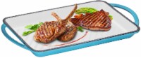 Bruntmor Enameled Cast-Iron Rect. Grill Pan, 9.5 x13.5 , Non-Stick, Oven Safe
