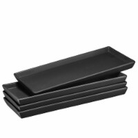 Bruntmor 14 X6  Matte Black Ceramic Porcelain Serving Platters Set of 4