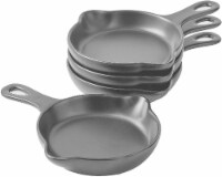 Bruntmor White 5 Ceramic Cast Iron Skillet Plates - Set of 4