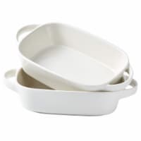 Bruntmor White 10.5 x6  (Set of 2) Ceramics Porcelain Rect. Baking Dish