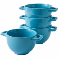Bruntmor 24 Oz x 4 Soup Mug, Teal - French Onion Soup Crocks with Handles