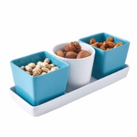 Shiny White & Teal/ Square & Round