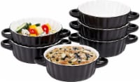 Bruntmor Red 10 Oz Ceramic Ramekin Set of 6 | Baking Dishes, Souffle Cups & More