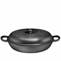 Bruntmor 3.8 Qt Dutch Oven with Handles & Lid, Black (1 Count)