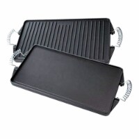 Bruntmor 17 x9 Reversible Grill/Griddle Pan, Pre-Seasoned Cast Iron