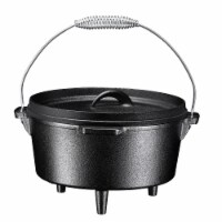 Bruntmor 4.5 Quart Pre-Seasoned Cast Iron Dutch Oven Pot with Lid & Skillet