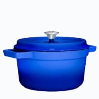 Bruntmor Duke Blue 6.5 Qt Pre-Seasoned Cast Iron Dutch Oven