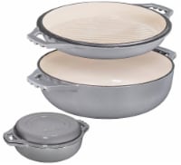 Bruntmor Pre-Seasoned 2-in-1 Cast Iron Pan & Grill Lid 3.3Qt