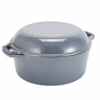 Bruntmor 7 Qt Gray 2-in-1 Dutch Oven, Skillets & Braising Pan