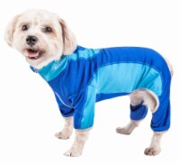 Pet Life Active Warm-Pup Heathered Performance 4-Way Stretch Two-Toned Full Body Warm Up