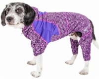 Pet Life YGHL1PLXL Active Downward Dog Heathered Performance 4-Way Stretch Two-Toned Full Bod