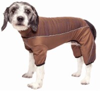 Pet Life YGHL6BRSM Active Chase Pacer Heathered Performance 4-Way Stretch Two-Toned Full Body
