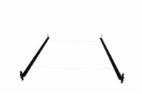 Hollywood Bed Frame Hook On Bed Rails Twin/Full in Coffee